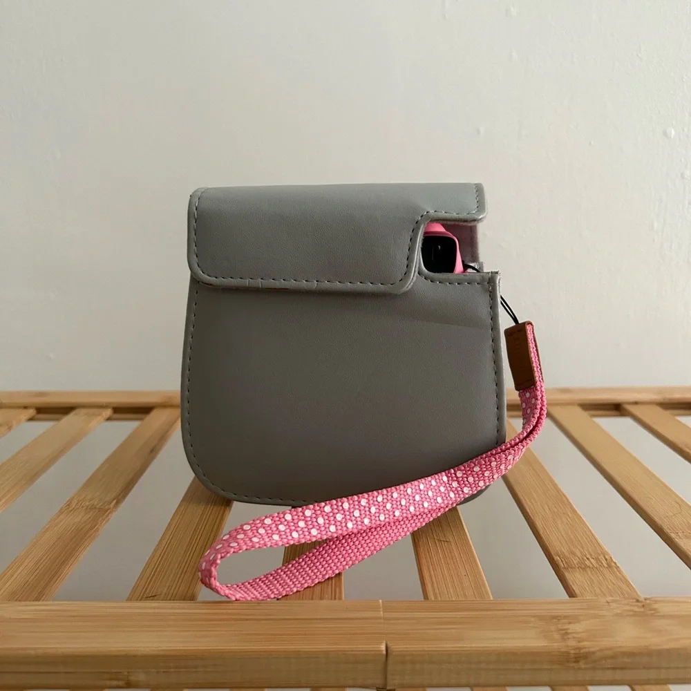 Fuji film Instax mini 9 camera AND grey case